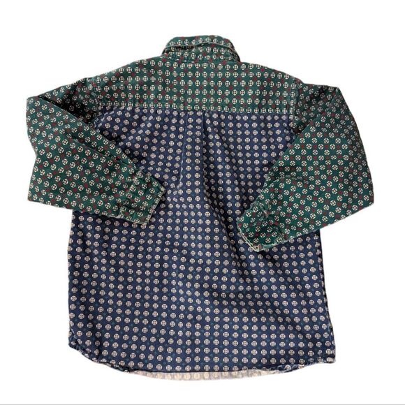 Dockers boys vintage button up geometric print shirt academia - Picture 5 of 5